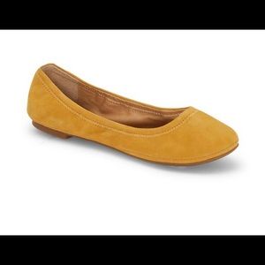 Lucky Brand Emmie Yellow Suede Flats